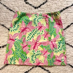 SALE 🌟 Lilly Pulitzer Pink Green Butterfly Skirt